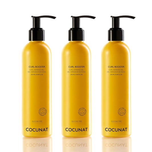 COCUNAT - 3 Curl Booster - Defining Gel - Defines curls without frizz - Eliminates frizz - Deeply moisturizing - Curl - Silicone Free - 8.5 fl oz