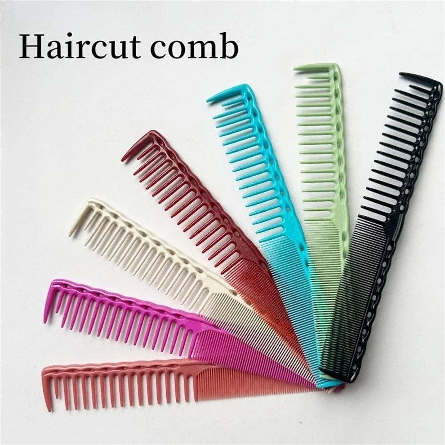 3PCS Professional Hair Cutting Comb - Long Teeth Hairdressing Comb for Stylists and Salon Use(Red)