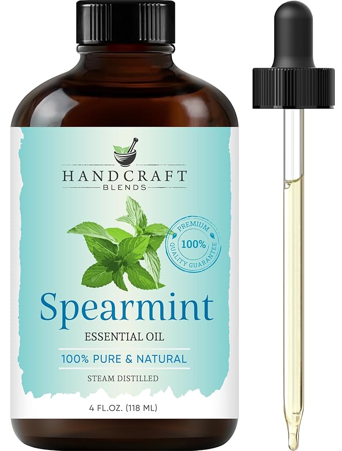 Handcraft Blends Spearmint Essential Oil - Huge 4 Fl Oz - 100% Pure and Natural - Premium Grade Essential Oil for Diffuser and Aromatherapy