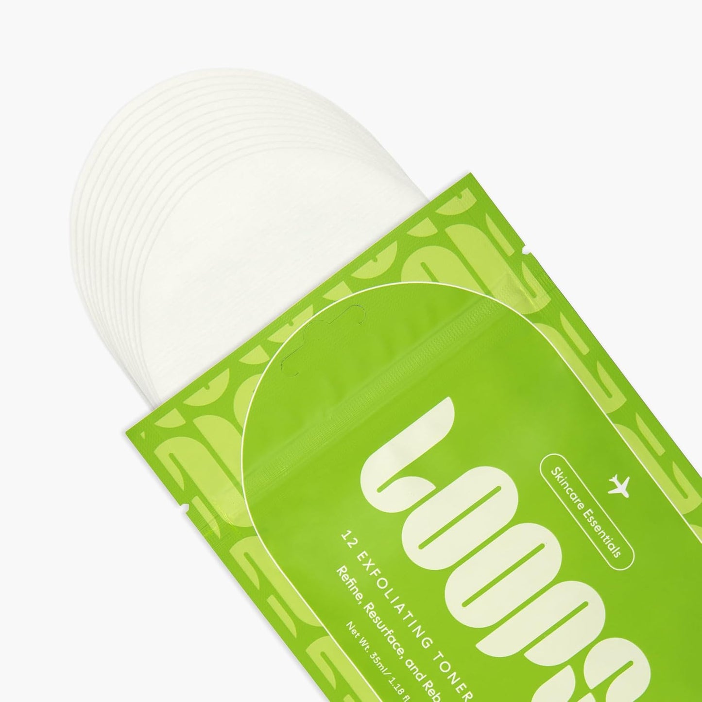 LOOPS Exfoliating Toner Korean Skincare - Refine, Resurface, and Rebalance Skin - Pre-Soaked Bamboo Pad - Vegan, Natural, Biodegradable Toner Pads for Face