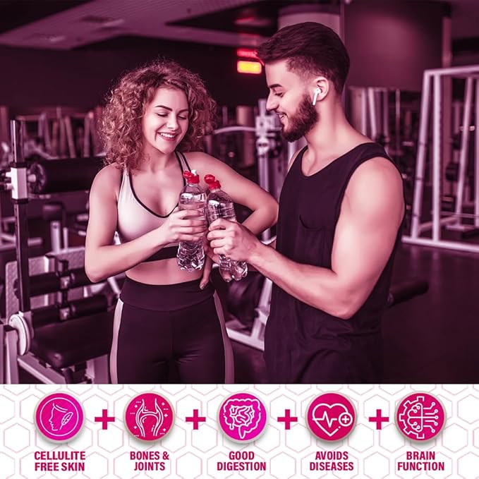 Collagen Peptides Supplement with Vitamin C, Biotin, and Hyaluronic Acid - 60 Capsules - Natural Formula - Supports Joints, Hair, Skin, and Nails - Made in The USA