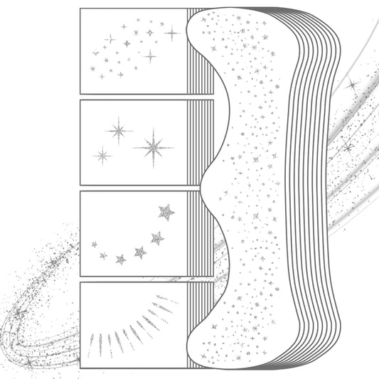 Glitter Freckles Face Tattoo, 20PCS Silver Makeup Patch, Faux Freckles Waterproof Temporary Tattoos Cute Glitter Women and Kids Makeup Accessories For Christmas (Silver)