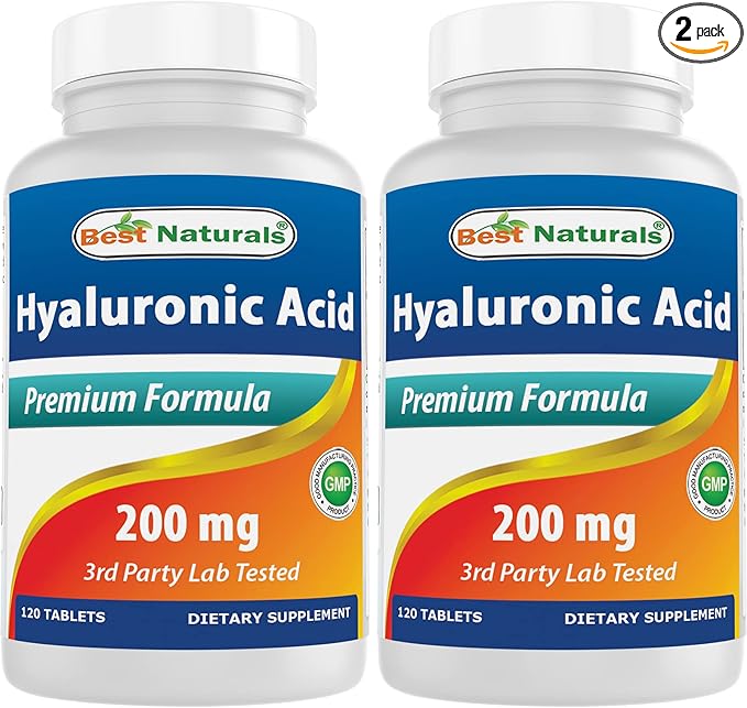 Best Naturals Hyaluronic Acid 200 mg 120 Tablets (120 Count 2))