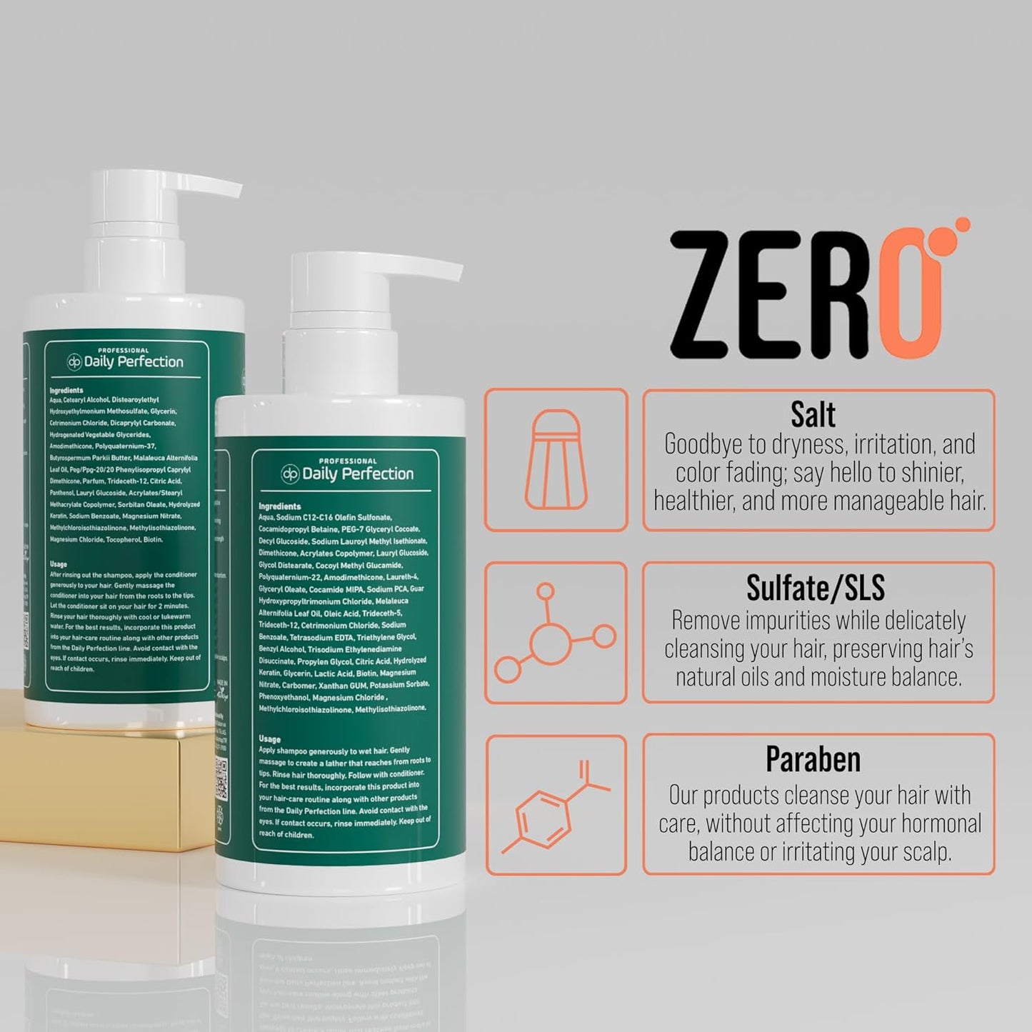 (dp) Tea Tree Shampoo & Conditioner – Hydrate & Soothe Dry Scalp and Hair – Clean + Salon-Grade Formula with Biotin & Keratin