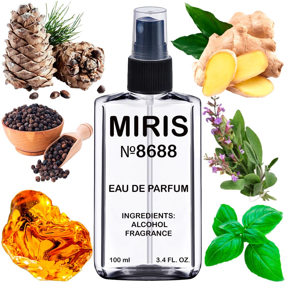 MIRIS No. 8688, Inspired by Euphoria, Long-Lasting Eau de Parfum for Men, Spray 3.4 Fl Oz / 100 ml