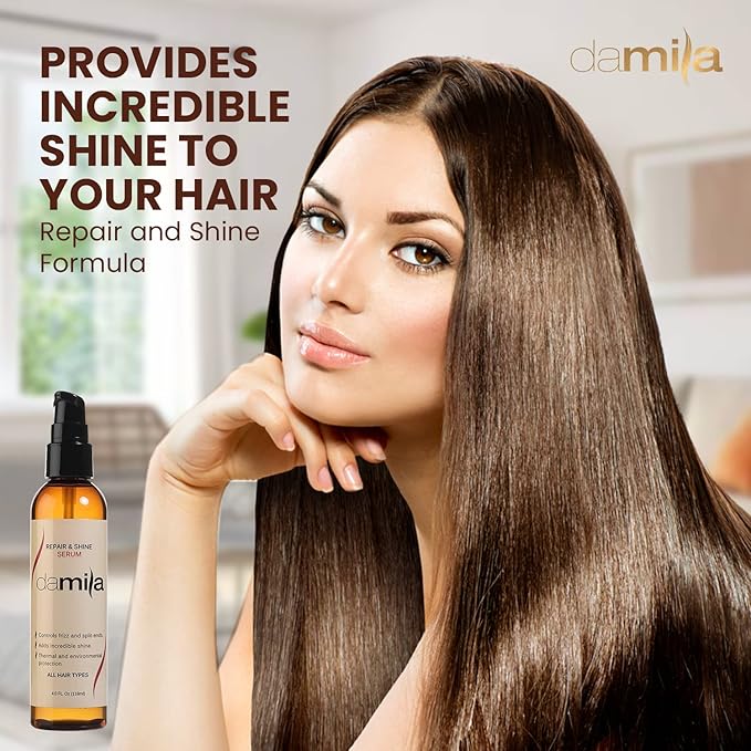 Repair & Shine Serum - Split End Repair and Frizz Control for Incredible Hair Shine - 4 Oz (118 ml)