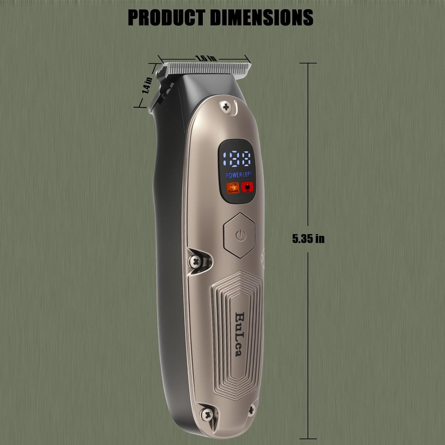 Multifunctional Hair Clipper with LED Screen, Cordless Rechargeable Beard Trimmer, Body Groomer with 10 Accessories for Men Women Home Travel Use