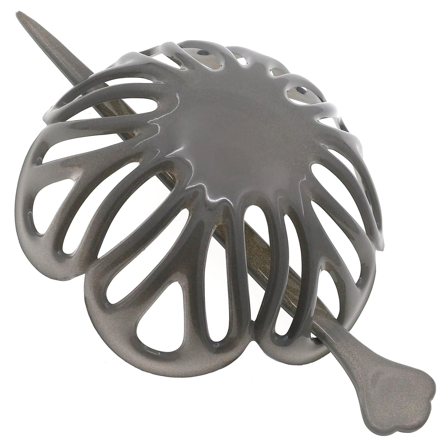 Camila Paris CP3145 French Hair Bun Clip Maker Cover Cap Holder, Gray, Round Dome Bun Hair Clip for Women Hair Updo, Styling Hair Bun Accessories for Women, No Slip and Durable, Made in France