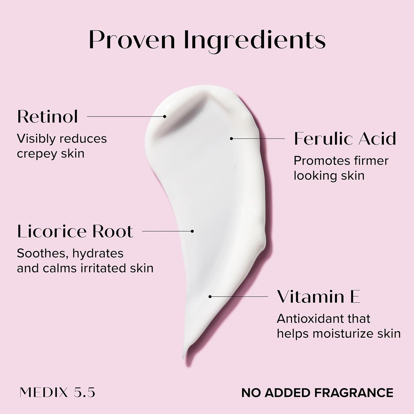 MEDIX Fragrance Free Firming Retinol Body Lotion + Collagen Peptides Cream 2pc Skincare Set | Crepey Skin Treatment | Anti Aging Body Cream & Face Moisturizer For Crepe Skin, Cellulite, & Wrinkles