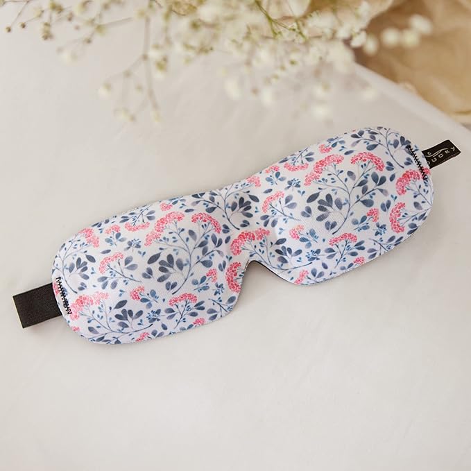 Bucky 40 Blinks No Pressure Printed Eye Mask for Travel & Sleep, Pink Arabella, One Size