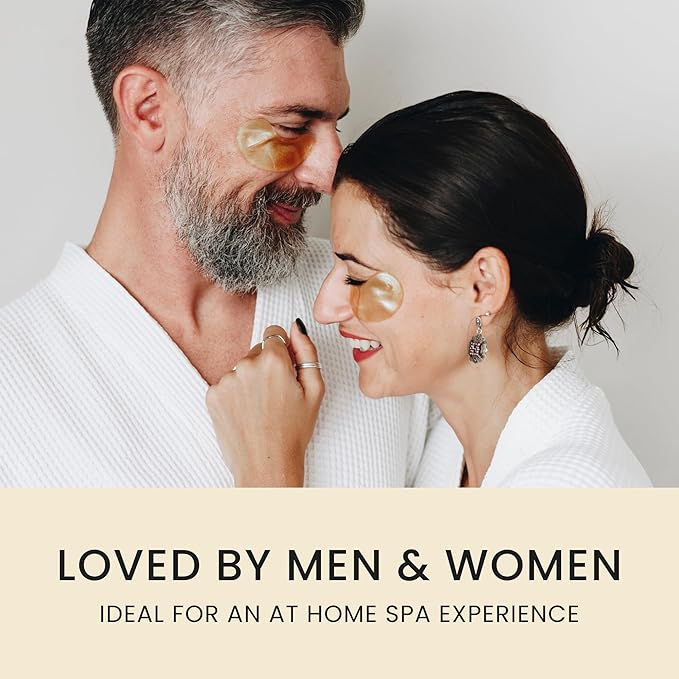 24K Gold Under Eye Patches (22 Pairs) – Collagen Masks for Dark Circles, Puffiness & Wrinkles – Skincare Treatment for Women