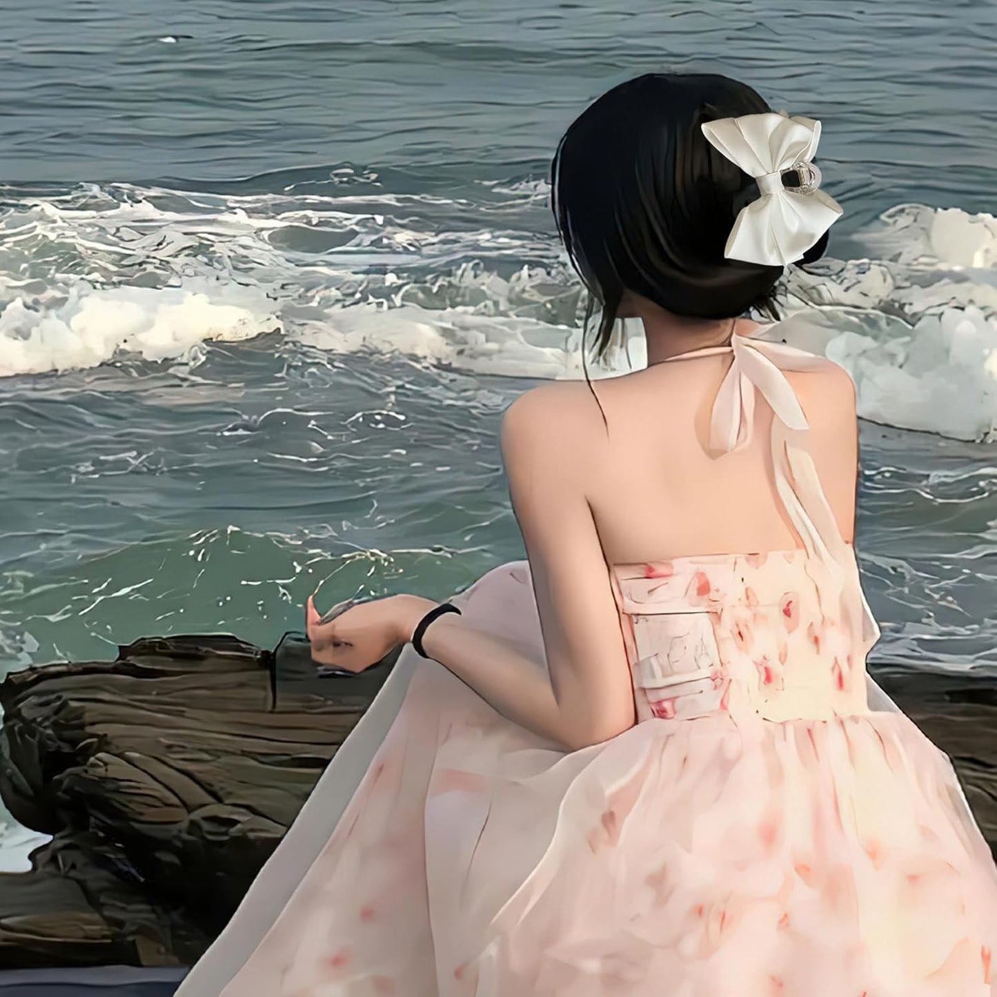 Big Hair Claw Clips for Women Girls-3PCS Medium Claw Clips for Thin Hair,Cute Hair Clips for Thick Hair,Hair Styling Accessories,Birthday Gifts for Women (white,black)