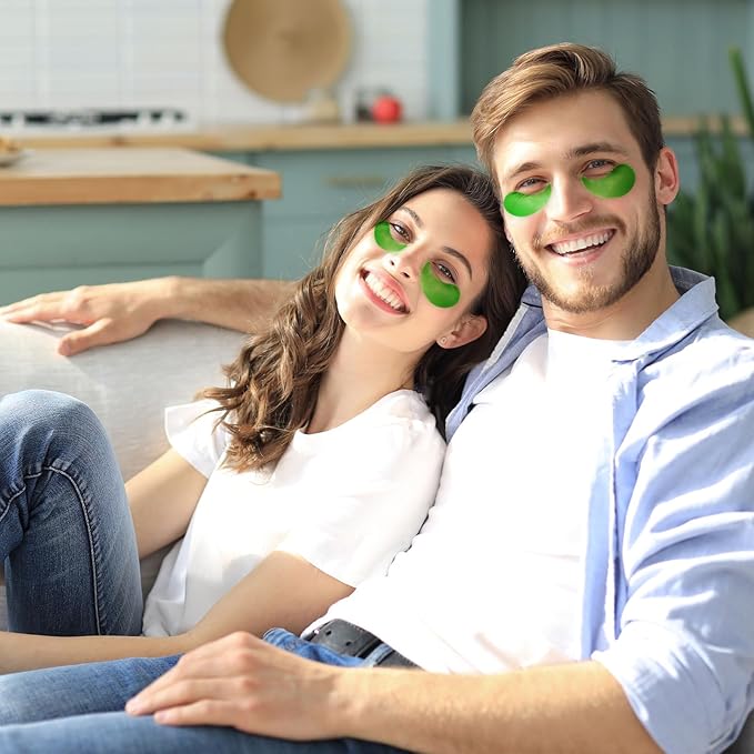Under Eye Patches Dark Circles: 30 Pairs Collagen Eye Masks for Wrinkles and Puffy Eyes - Green Tea Eye Skin Care Gel Pads - Eye Bags/Fine Line Treatment for Men and Women