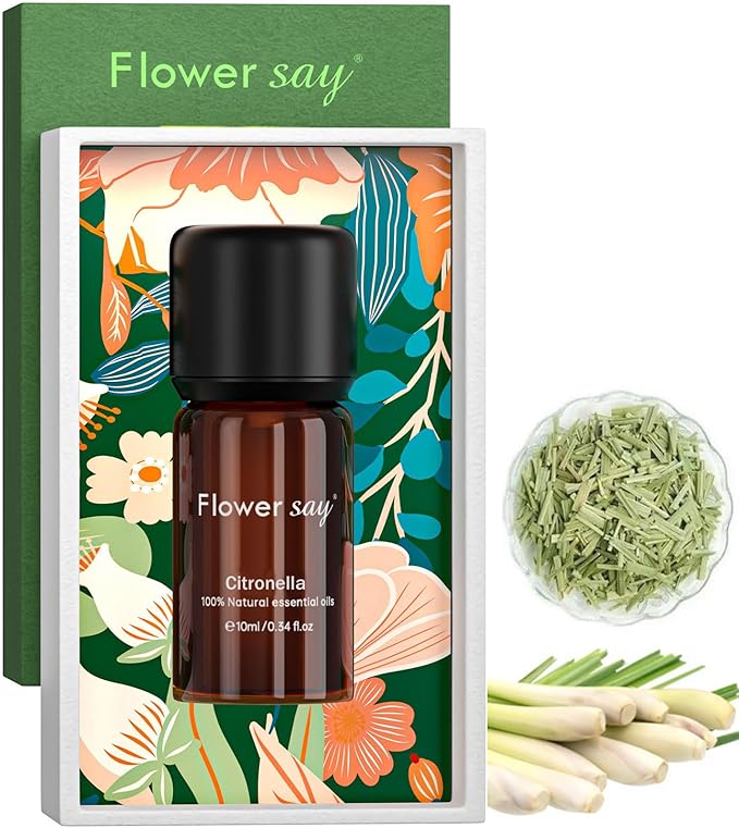 Citronella Essential Oil 0.34Oz - 100% Pure Natural MAX Undiluted Premium Therapeutic Grade Essential Oils for Diffuser/Skin Care/Massage/Hair/Toenails