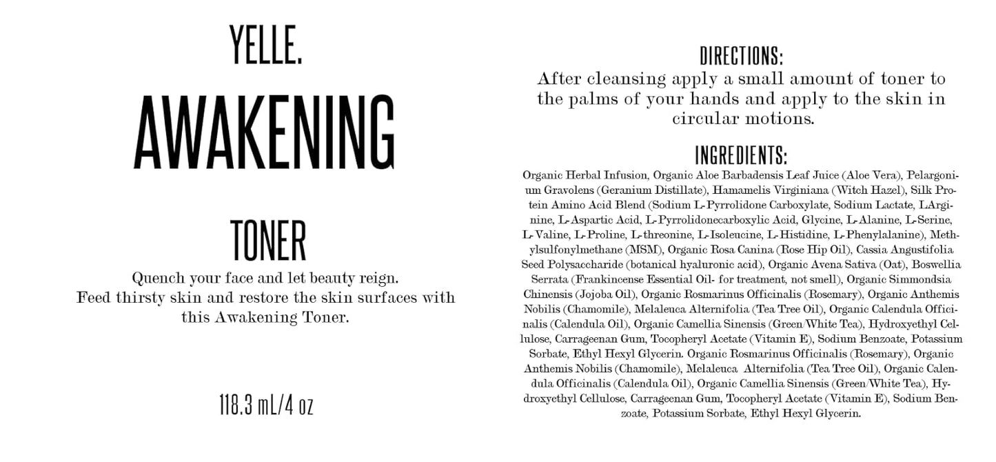 Yelle. Skincare – Essential Kit – 3-Piece Daily Skincare System with Milk & Honey Cleanser, Toner, and Moisturizer – For Clean, Balanced, and Hydrated Skin – 4oz/4oz/2oz Set