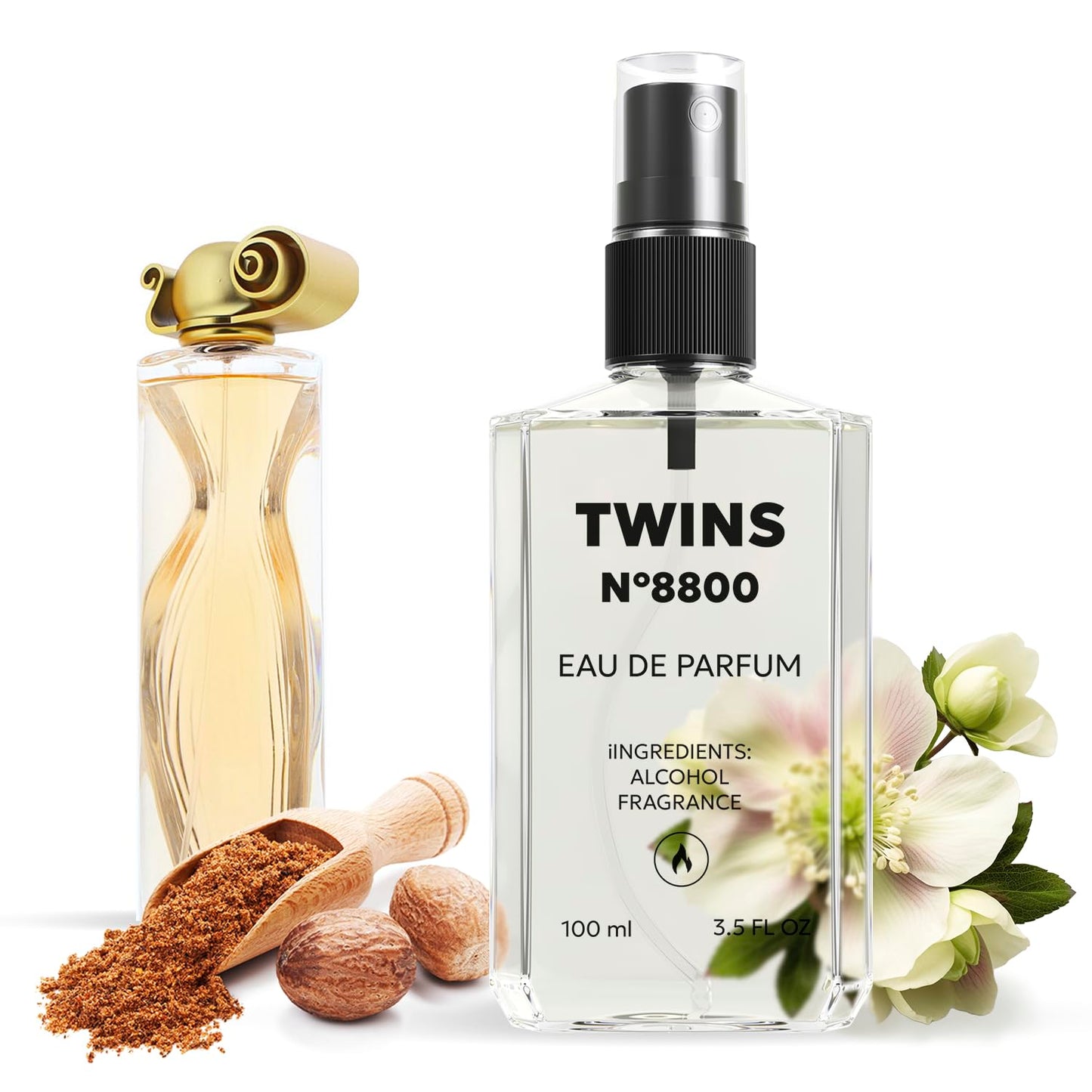 TWINS Impression of Organza | Perfume for Women Eau de Parfum | No.8800 | 3.4 Fl Oz / 100 ml