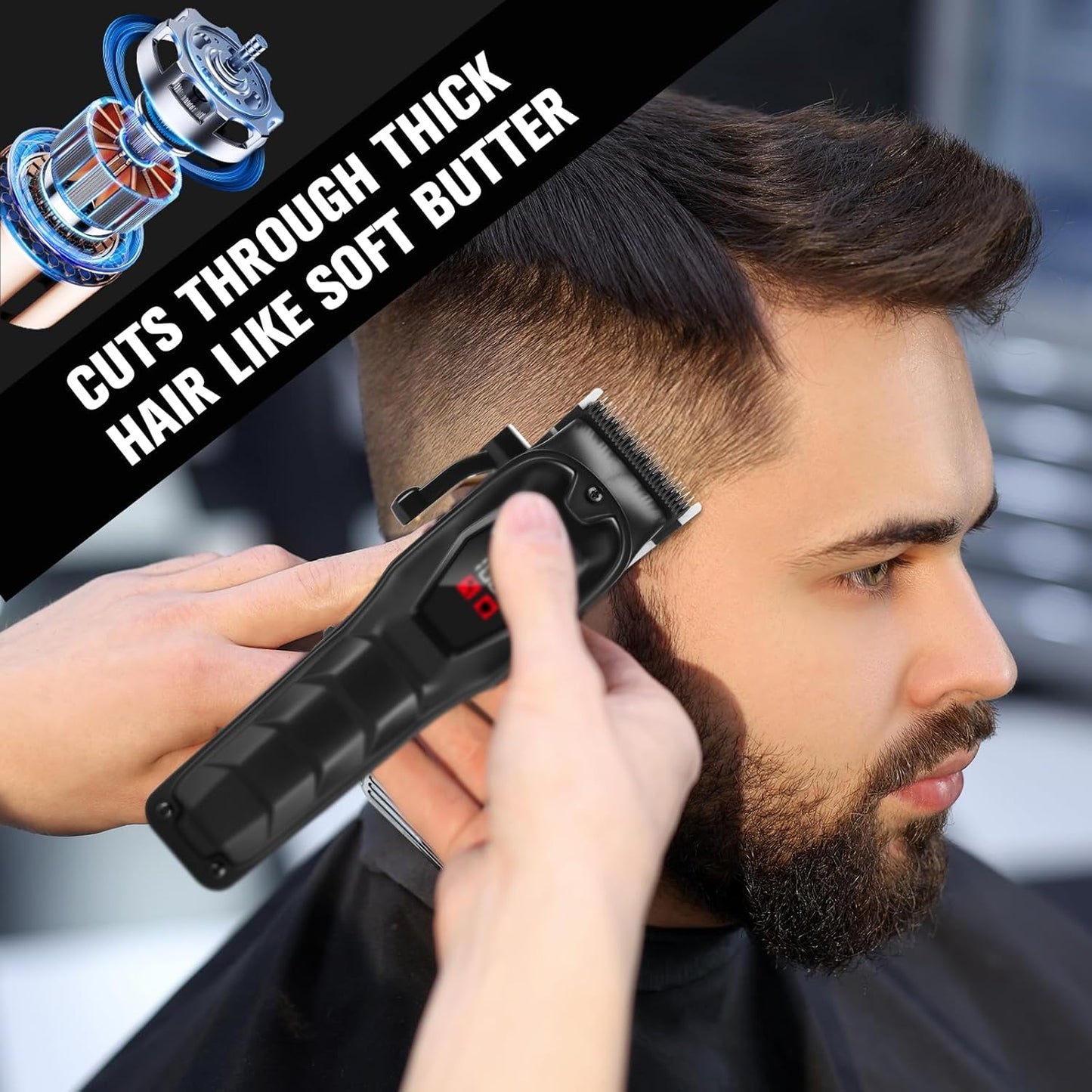 Hair Clippers for Men Professional Hair Trimmer Powerful Beard Trimmer Hair Cutting Grooming Tool
