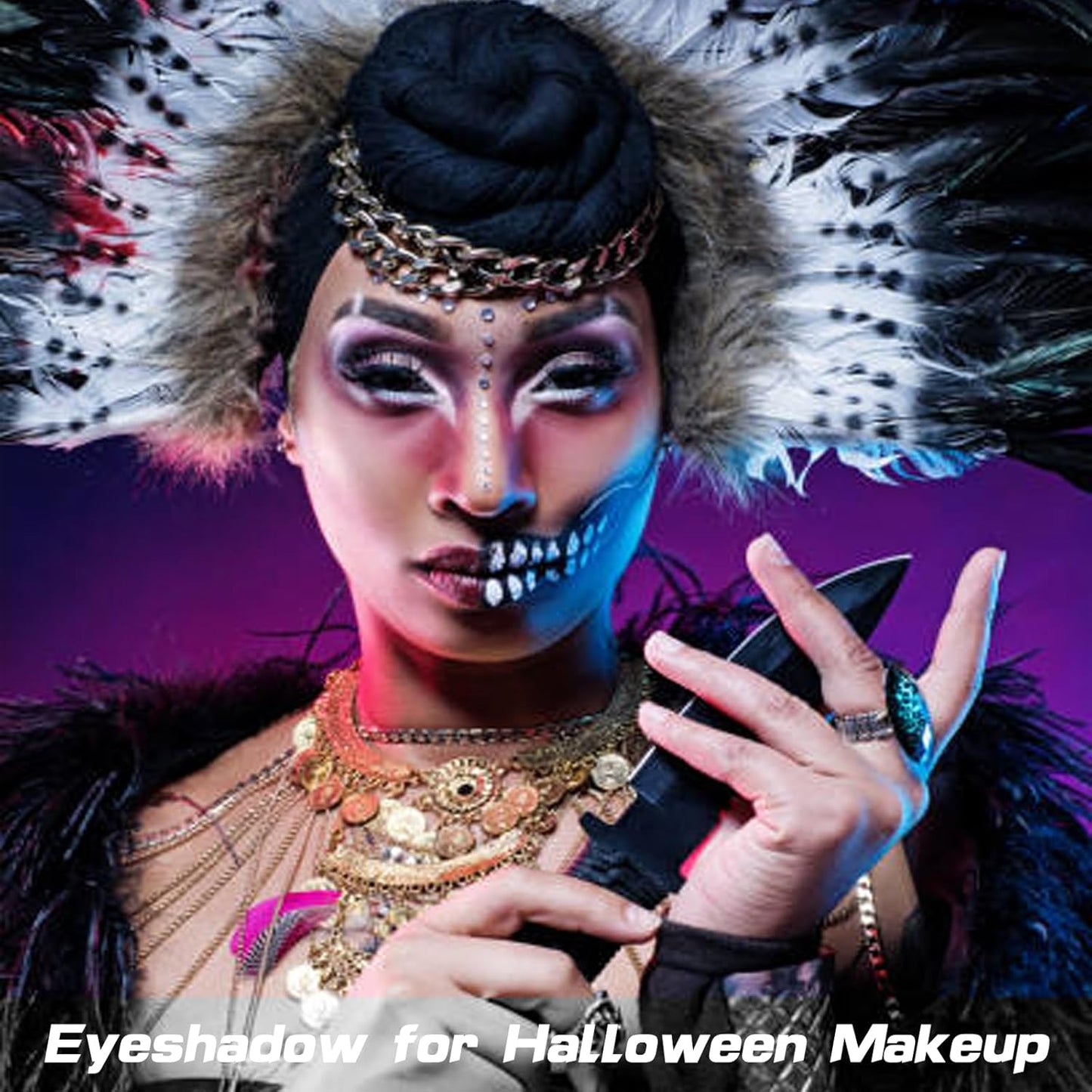 MEICOLY White Single Eyeshadow with Mirror,Matte Eye Shadow for Halloween Makeup,Pressed Powder Eyeshadow,Matte Shade Eyelid Color Eye Makeup for Women Girls,High Pigment,Long Wear,Waterproof,Natural