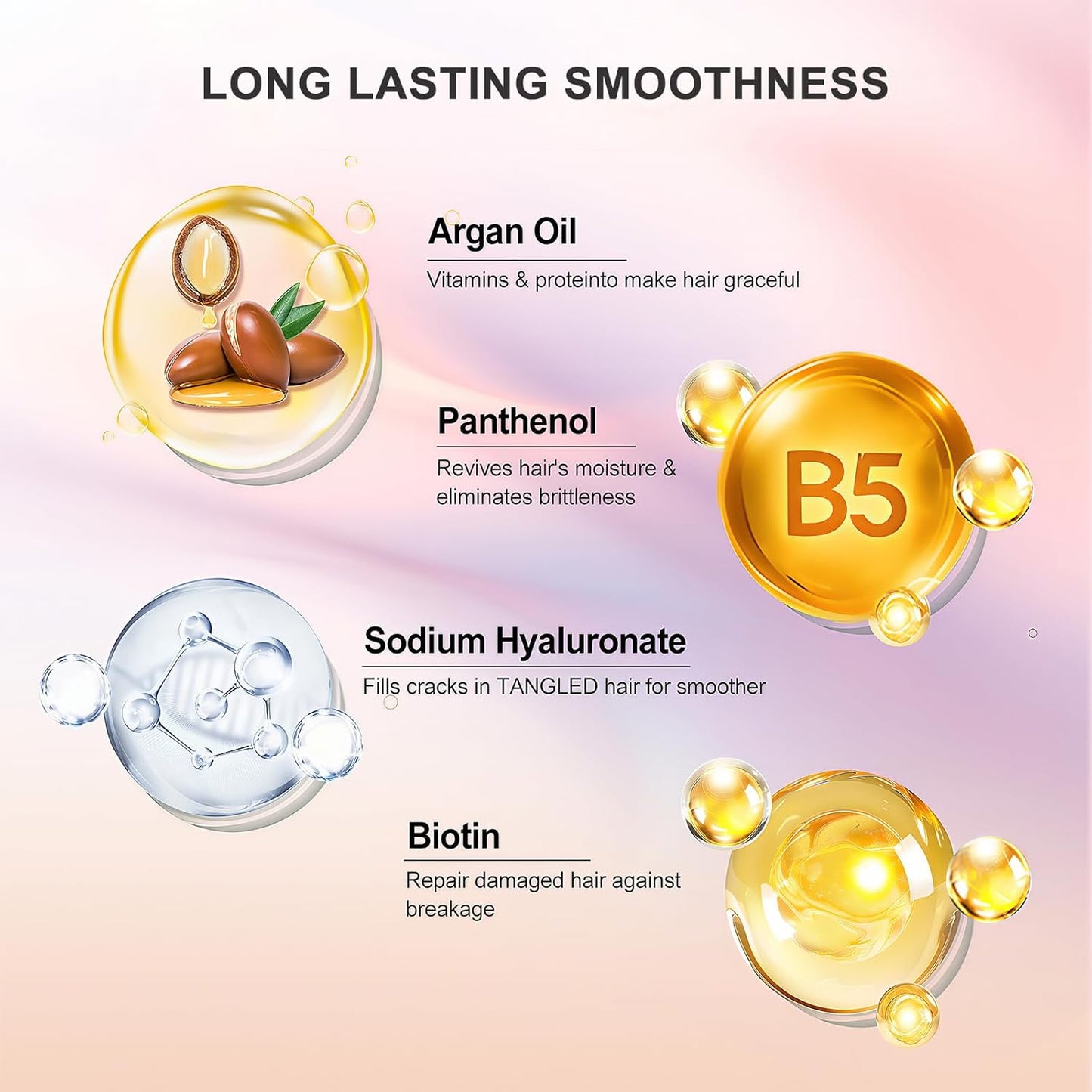 Keratin & Collagen Repair Hair Mask for Damaged Hair | Deep Conditioner Revives Dry, Frizzy, Bleached & Color-Treated Hair | With Argan Oil & Biotin | Treatment for Split Ends | 500ml