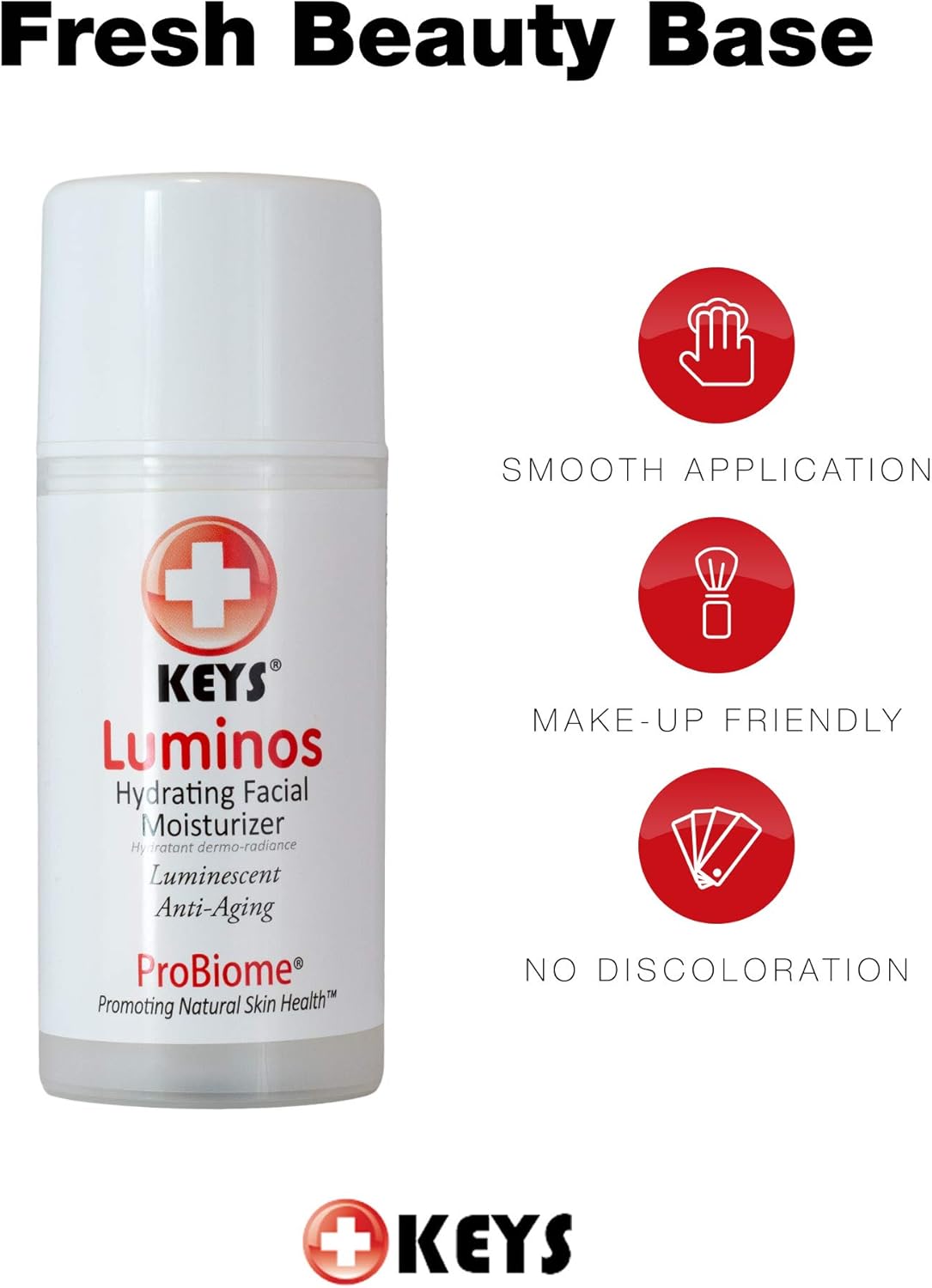 Keys Care Luminos Hydrating Clear Natural Moisturizer - Makeup Base For Radiant Skin - Anti-Aging & Treats Discoloration For All Skin Types