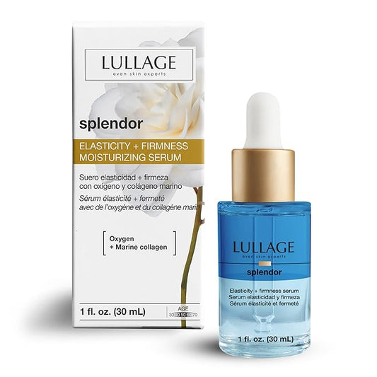 LULLAGE Splendor Elasticity & Firmness Moisturizing Face Serum for Women - Fast Absorbing Day & Night Hydrating Serum with Oxygen & Marine Collagen - 1 Fl. Oz Bottle