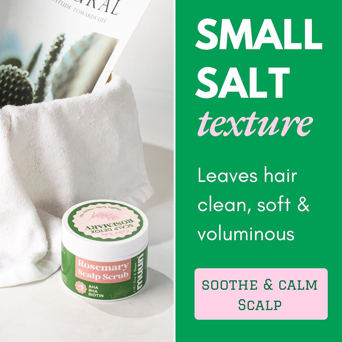 Muun Rosemary Shampoo Bars and Conditioner Set 3 - Hair Growth, Anti Hair Loss, Hair Regrowth, pH Balanced, Sulfate & Silicone Free - Solid Soap Easy for Travel (Rosemary scalp scrub)