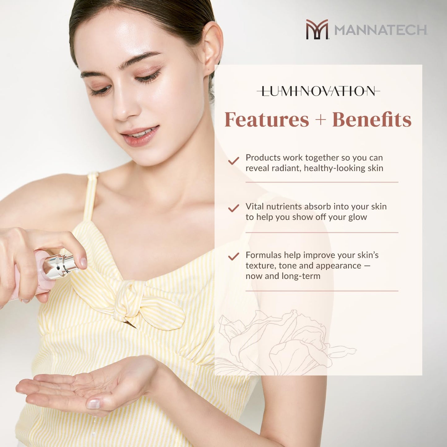 Mannatech | Luminovation K-Beauty System - 4-Step Korean Skincare Set: Purifying Deep Cleanser, First Essential Toner, Luminous Essence Lotion, and Youth Intensive Care Cream. K Skin Care Sets & Kits