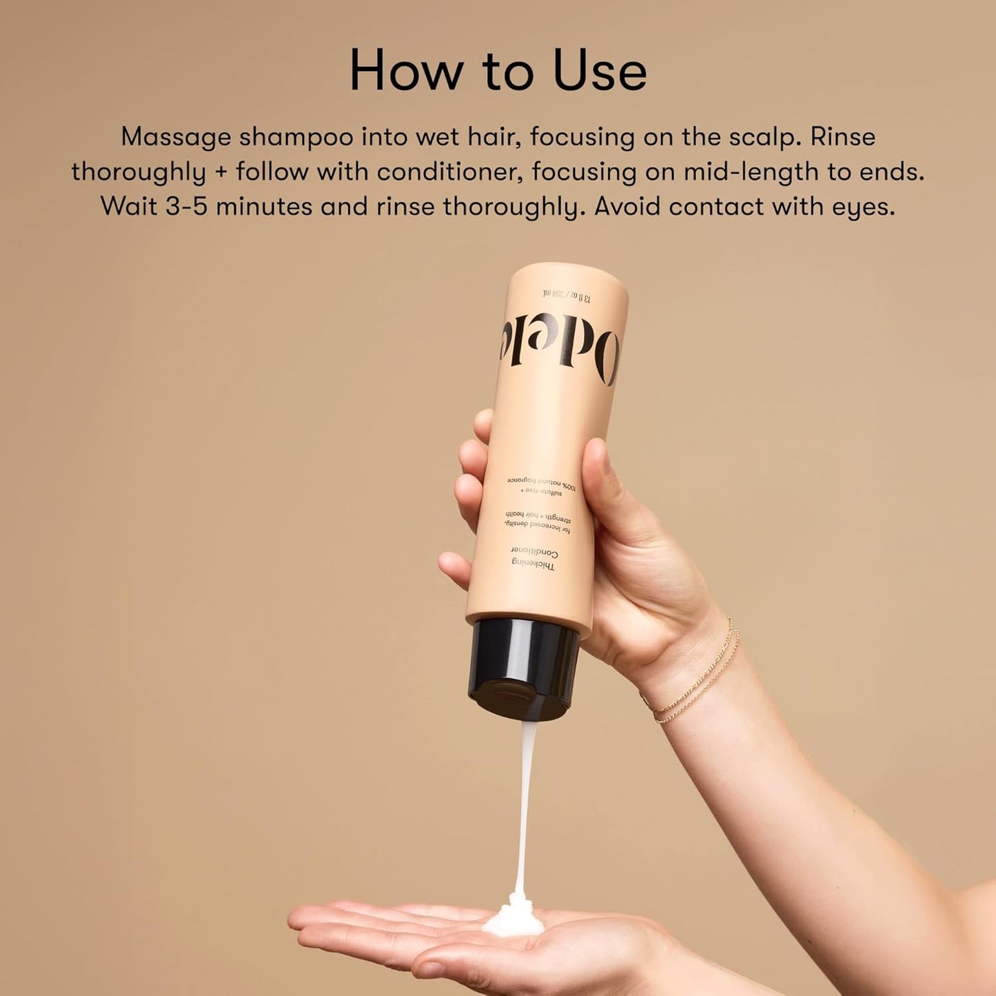 Odele Hair Thickening Shampoo and Conditioner Gift Set, Increases Density & Strength, for Straight or Wavy Hair Types, 13 Fl Oz Each (Pack of 2)