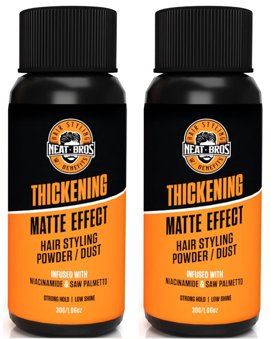 Hair Styling Texture Powder - Strong Hold & Matte Finish - Hairstyle Volumizer with Niacinamide and Saw Palmetto for Men and Women - Texturizing Dust for All Hair Types - 2.12oz (60g) 2Pack
