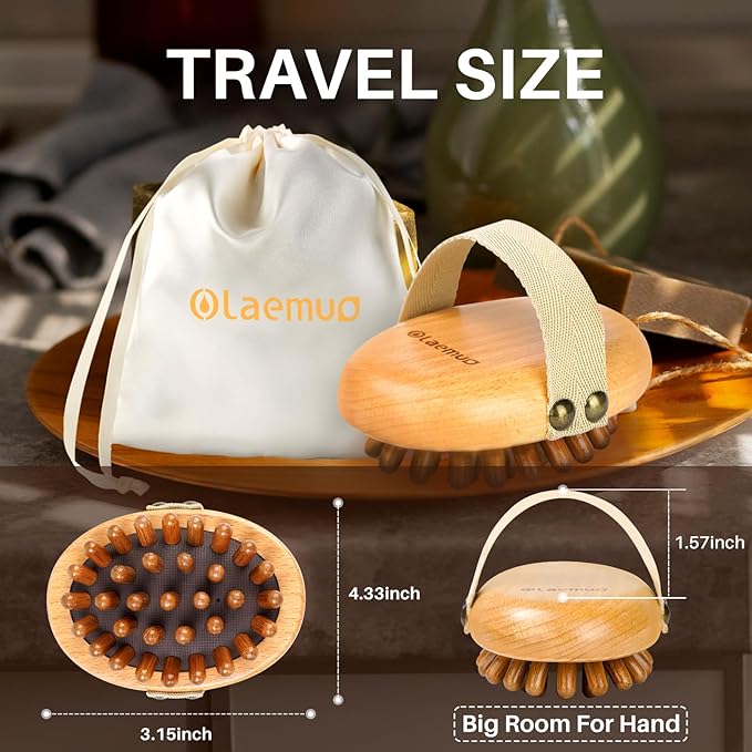 Wood Therapy Massage Tools for Belly Fat,Wooden Massage Body Brush for Cellulite Remover, Cellulite Lymphatic Drainage Massager for Body Shaping, Maderoterapia Kit for Muscle Pain Relief