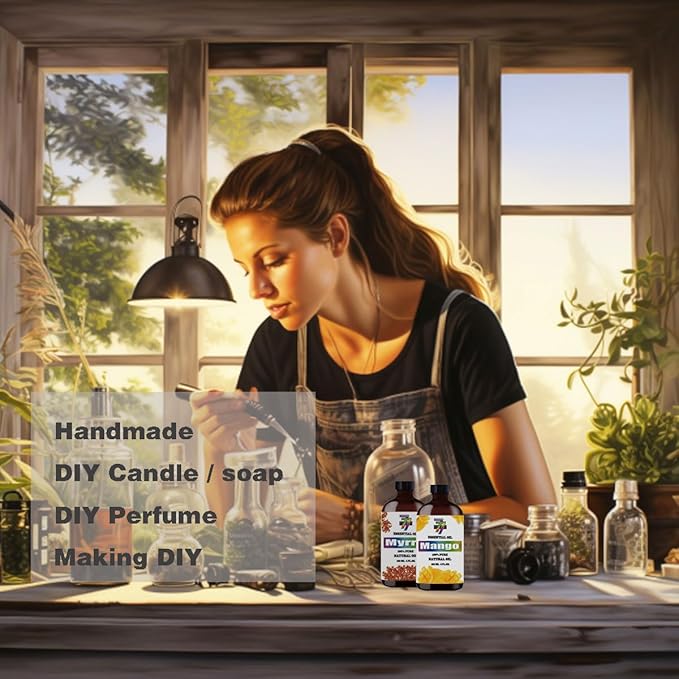 Peppermint Essential Oil (4 oz/120 ml) - Peppermint Oils Used in diffusers, humidifiers, Home Baths, Cleaning Products, Yoga, DIY Soaps and DIY Scented Candles