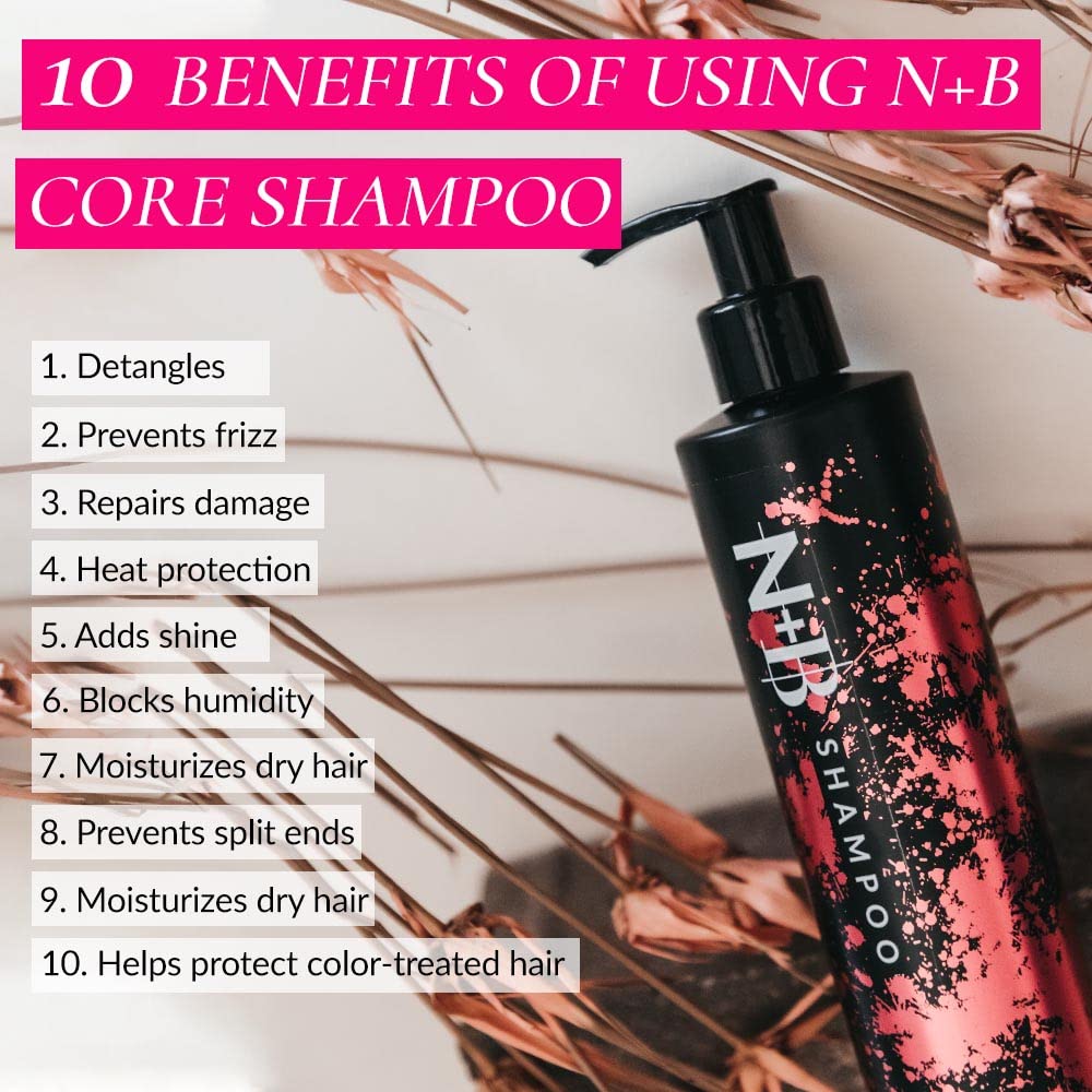 Nicole + Brizee N+B Core Collection | Paraben-Free | For All Hair Types and Textures | Strengthens and Hydrates | Made in the USA (Shampoo 10oz)