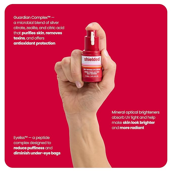 Beauty Self Defense Eye Cream Hydrating Skin-Protective Eye Cream with Silver Citrate & Peptides, 15ml