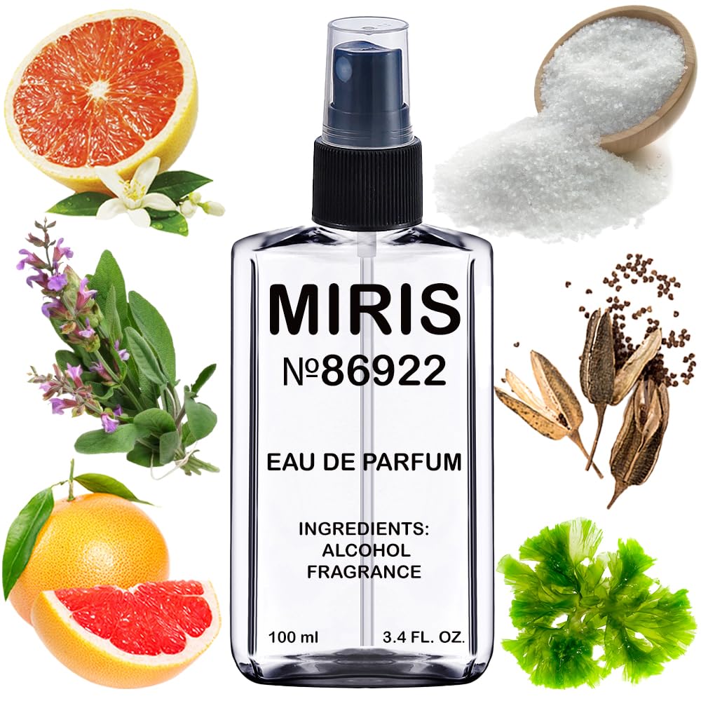 MIRIS No. 86922, Inspired by Wood Sage & Sea Salt, Long-Lasting Unisex Eau de Parfum for Women & Men, Spray 3.4 Fl Oz / 100 ml