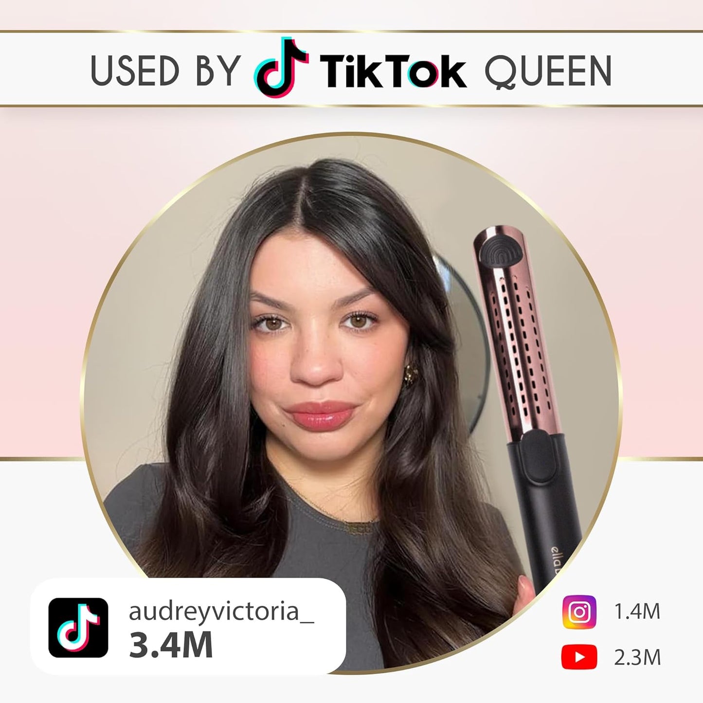 ELLA BELLA® Hair Straightener and Air Curler 2 in 1 • Titanium Flat Iron Curling Iron in One • Cooling Air Vents to Effortlessly Lock in Style • Multiple Looks, Professional Salon Results