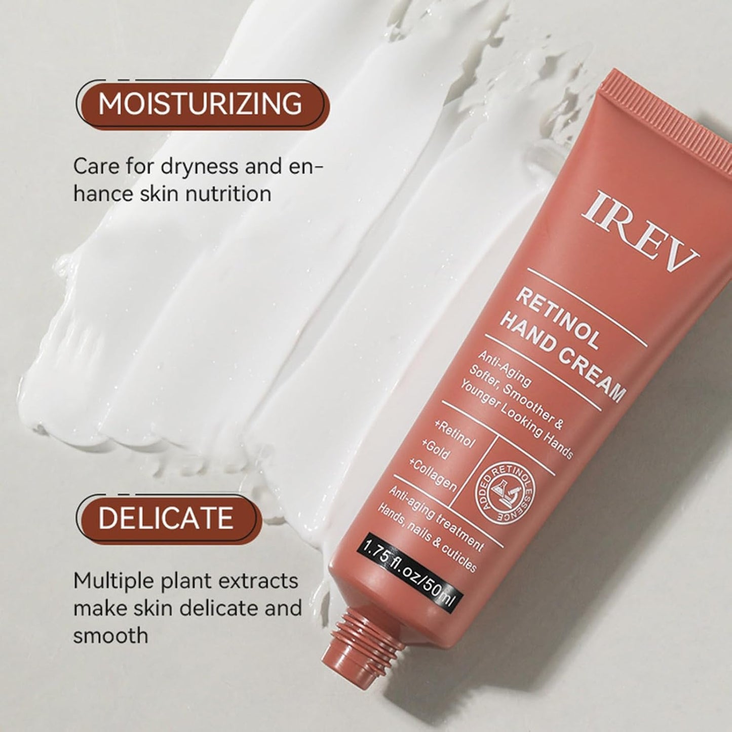 Retinol Hand Cream Firming Anti-Aging Hand Lotion with Collagen, Retinol Moisturizer for Aging & Dry Cracked Hands, Care & Protects Skin, Nails & Cuticles