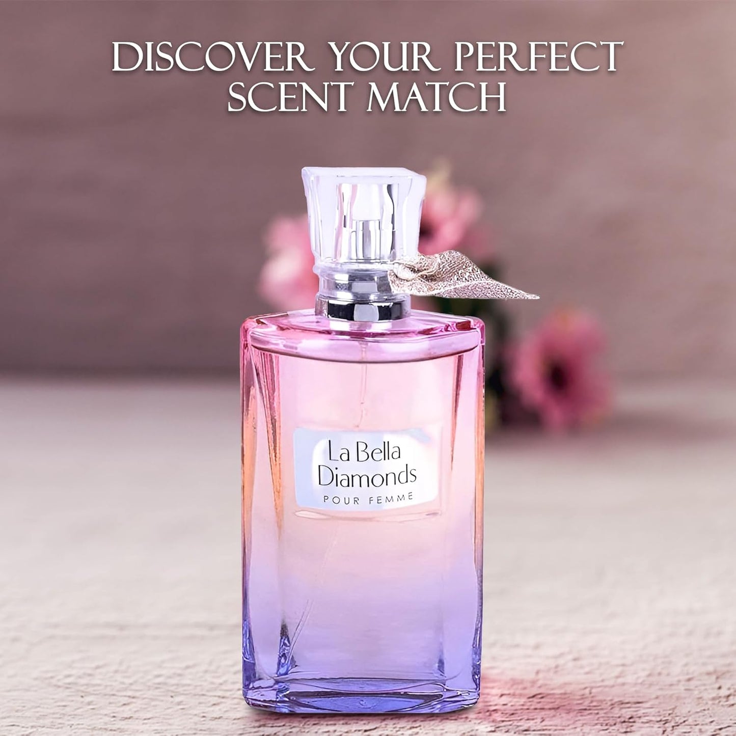 La Bella Diamond Women's Perfume, Gift for Her, Fragrance Gift for Women, Eau De Parfum Spray, Floral & Sweet Scent Beautiful Bottle 100ML for Work Days(3 Pack)