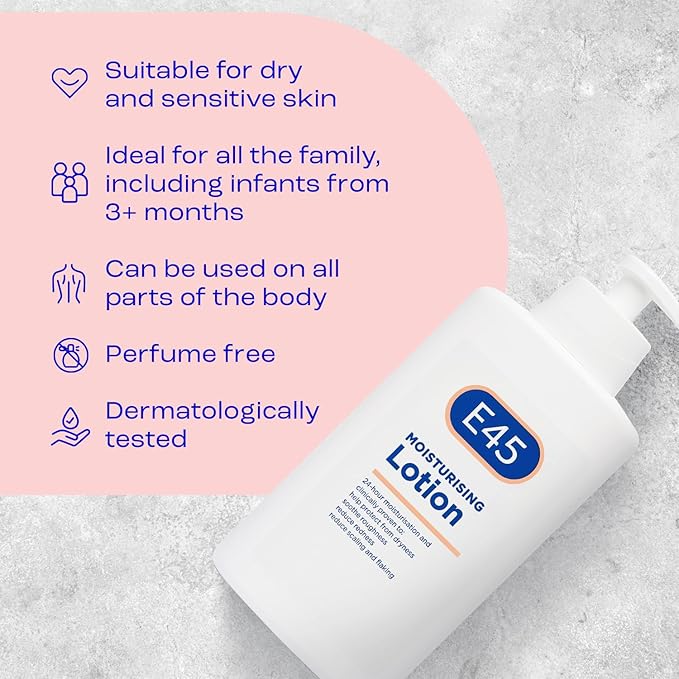 E45 Dermatological Moisturising Lotion, 500 ml