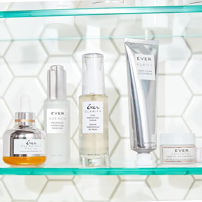 EVER Advanced Hydrating Serum - Hyaluronic Acid Serum for Face, Peptides Face Serum, Hydrating Serum for Women, Anti-Aging Moisturizing Serum, Reduces Fine Lines and Wrinkles, 1 fl oz