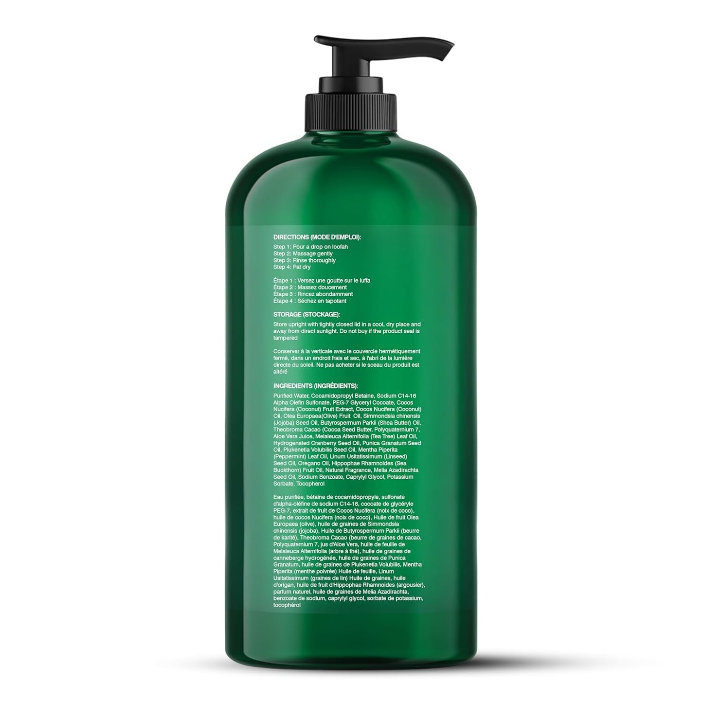 Botanic Hearth Tea Tree Body Wash - 16 fl oz - Helps Soothe Itchy, Dry Skin, Antifugal Body Wash with 100% Pure Tea Tree Oil - Sulfate Free, Paraben Free, for Men and Women