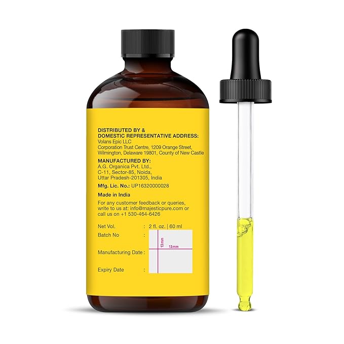 Majestic Pure Vitamin E Oil - 100% Pure & Natural | Premium Grade, Cold-Pressed and Tocopherol to Repair Dry, Damaged Skin | Moisturizing Skin, Hair and Scalp 2 Fl Oz