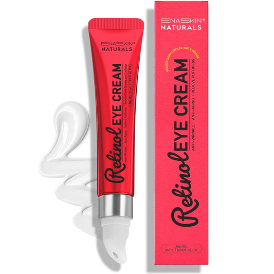 Retinol Eye Cream for Puffiness and Dark Circle: Anti-Aging Peptide Collagen Under Eye Treatment Reduce Wrinkles & Bags, Fine Lines & Depuffer in 4 Weeks Day & Night, 1.05 fl. oz