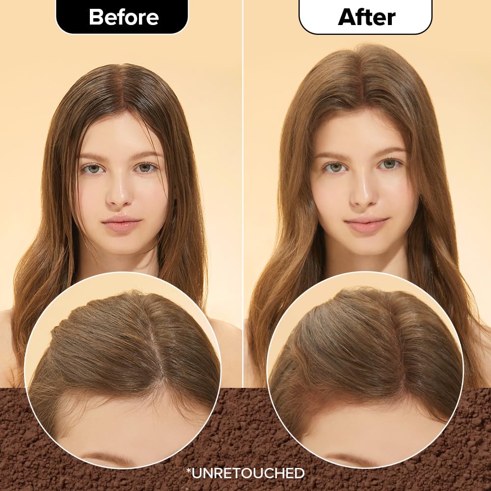 I DEW CARE Biotin Clarifying Dry Shampoo - Tap Secret Brown | Strengthening & Volumizing, Powder Type, Refillable, Travel size, Non-aerosol, Brunette, Korean Ginseng, 0.26 Oz