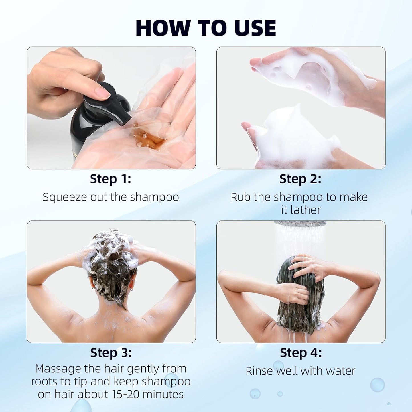 Ivnil Chestnut Brown Hair Dye Shampoo 3 in 1 Hair Color for Women & Men - Herbal Ingredients Color in Minutes 500ML