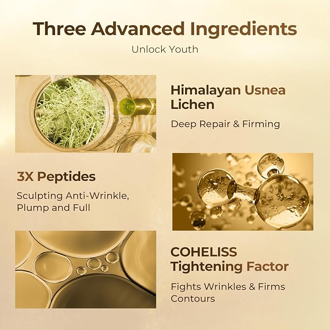 Gold Diamond Multi Anti-aging Essence (50ml/1.69oz) - Tri-Peptide Serum for Visible Correction of Anti Aging Signs & Wrinkle with Carnosine