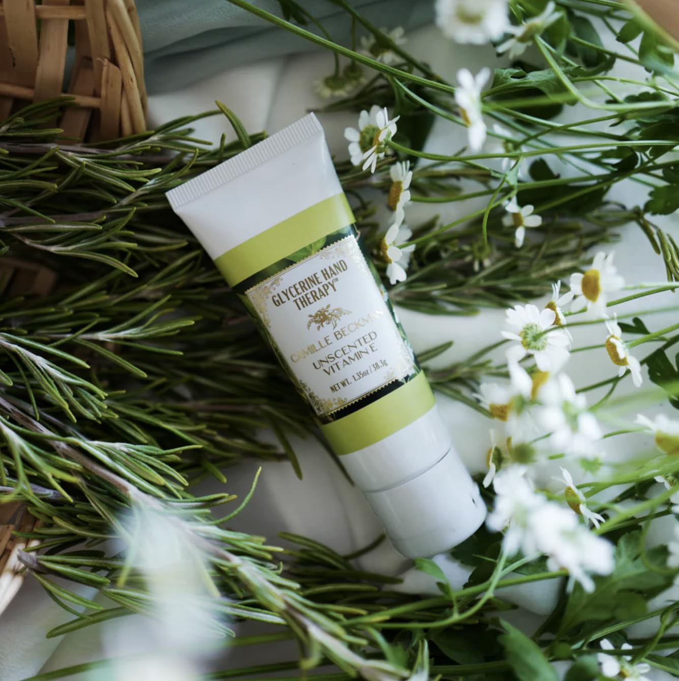 Camille Beckman Glycerine Hand Therapy Cream, Vitamin E Unscented, 1.35 Ounce