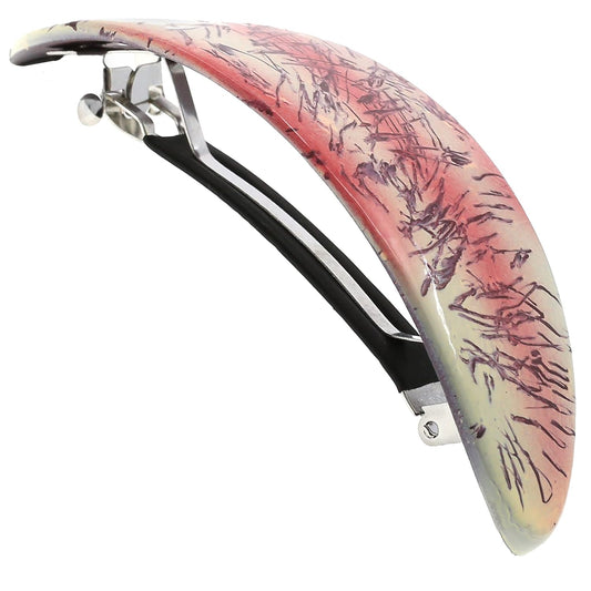 Camila Paris CP3324 French Hair Barrette Oval For Thick Curly Wavy Long Hair, Strong Hold Grip Hair Clips for Women, No Slip Rubberized Metal Clasp, Styling Girls Hair Accessories, Made in France