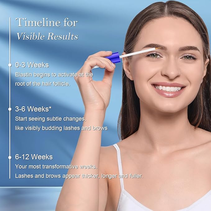 Lash & Brow Growth Serum Kit - Visible Growth in 4 Weeks, 3-Month Supply, Natural Plant Extracts for Longer Eyelashes & Fuller Eyebrows, Gentle Non-Irritating Formula (3ml x 2)