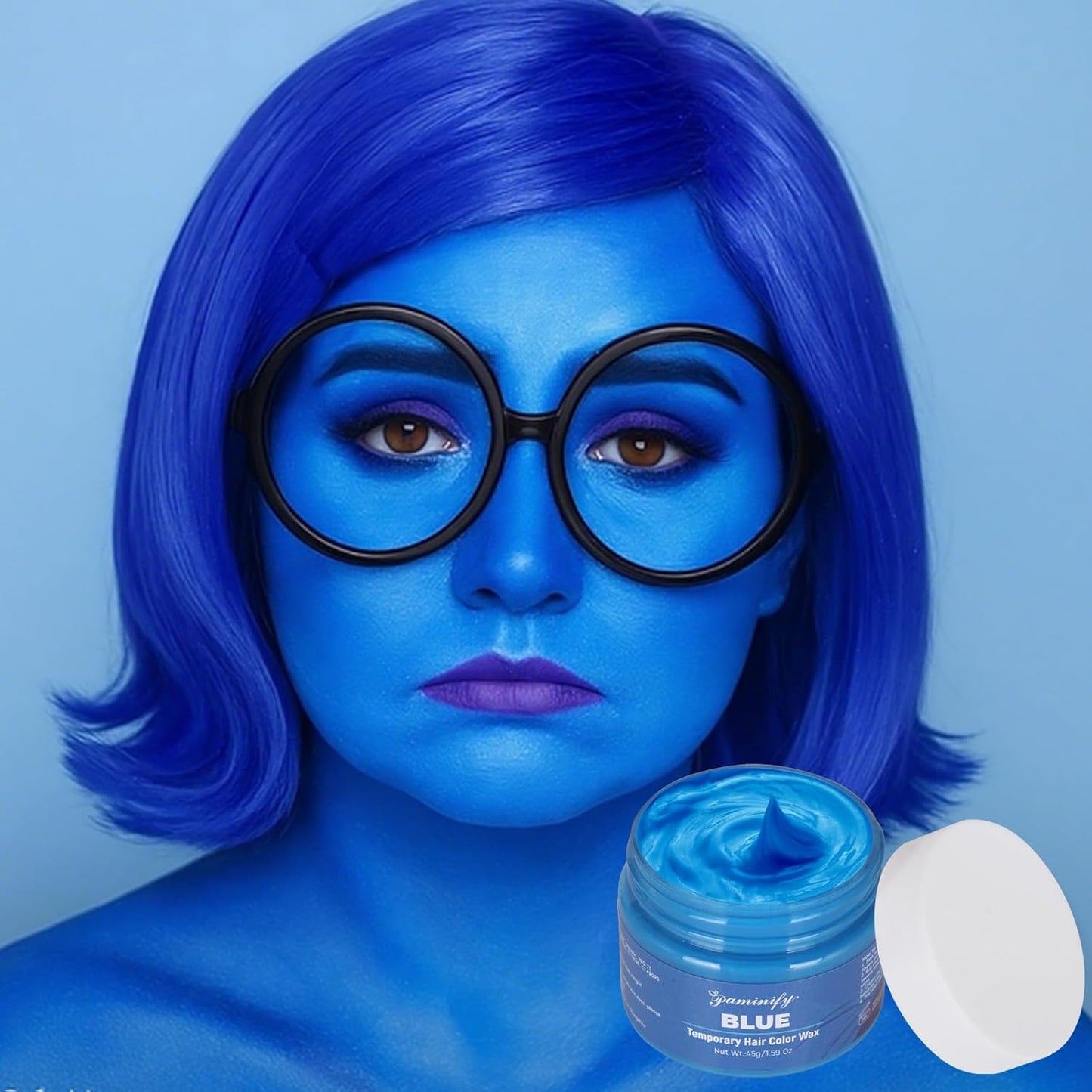 Blue Temporary Hair Color Dye for Kids Girls,Washable Temporary Hair for Halloween,Instant DIY Hair Dye Coloring Gel Cream for Cosplay Carnival Sport Events Birthday Party,1.59oz