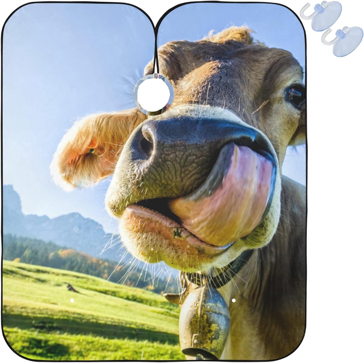 visesunny Professional Barber Cape Polyester Hair Cutting Clippings Catcher Grooming Cape Apron for Shaving Trimming For Men